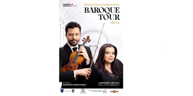 Concertul „Baroque Tour”, un concept inedit: partituri de operă prezentate în versiuni pentru vioară și pian