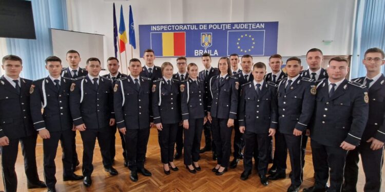 Absolvenți ai Școlii de Agenți de Poliție Vasile Lascăr Câmpina repartizați la IPJ Brăila