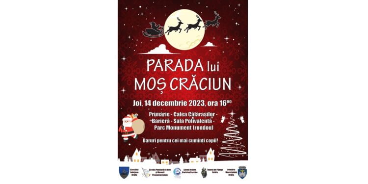 Moș Crăciun va veni joi la Brăila. El va fi însoțit de Crăiasa Zăpezii, zâne, prințese și personaje din desene animate