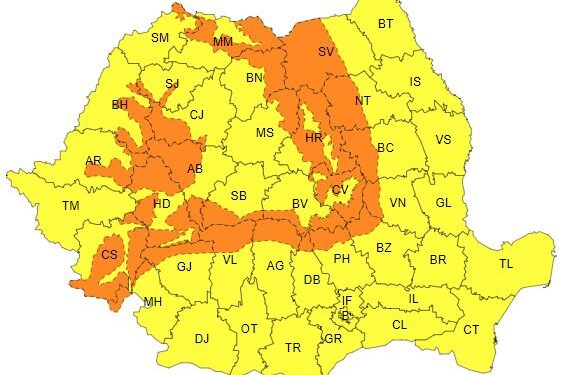 Avertizare meteo de intensificări ale vântului 