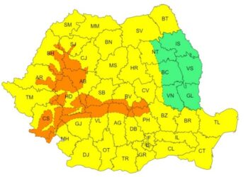 Avertizare de vânt puternic până duminică dimineață, la ora 3