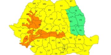 Avertizare de vânt puternic până duminică dimineață, la ora 3