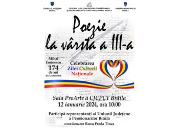 „Poezie la vârsta a treia” – o ediție dedicată Zilei Culturii Naționale