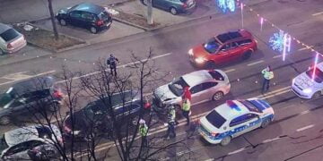 Carambol pe Calea Călărașilor, la intersecția cu strada Griviței