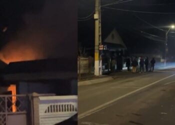 INCENDIU LA MOVILA MIRESII. Noroc cu vecinii! Mașina pompierilor voluntari din comună nu a putut interveni