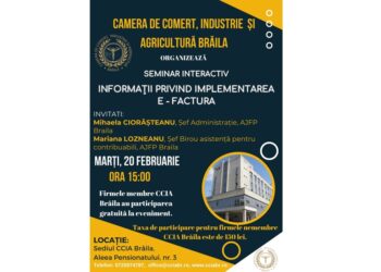 Implementarea e-factura – Seminar interactiv la CCIA Brăila