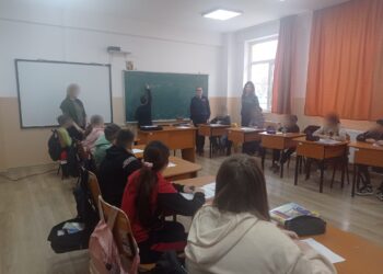 Acțiune a polițiștilor în incinta și zona adiacentă Liceului Tehnologic ”Matei Basarab” din comuna Măxineni