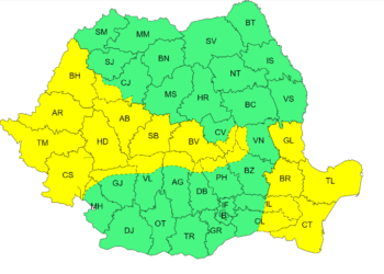 Avertizare cod galben de intensificări ale vântului