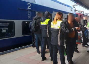 Polițiștii și jandarmii, alături de reprezentanți CPECA și ANITR, au luat cu asalt Gara CFR Brăila