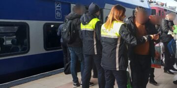 Polițiștii și jandarmii, alături de reprezentanți CPECA și ANITR, au luat cu asalt Gara CFR Brăila