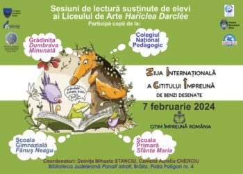 Pe 7 februarie la Biblioteca Județeană „Panait Istrati” Brăila copiii vor citi împreună benzi desenate