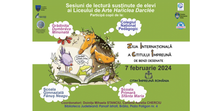 Pe 7 februarie la Biblioteca Județeană „Panait Istrati” Brăila copiii vor citi împreună benzi desenate