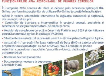 4 aprilie 2024 – Startul Campaniei de primire a Cererilor de Plată
