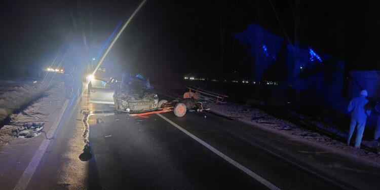 Accident grav pe DN25, în interiorul localității Vameș, din județul Galați