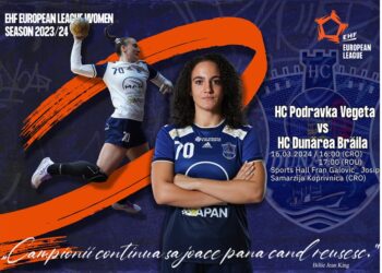 Echipa de handbal „Dunărea” Brăila a plecat în Croația pentru meciul cu Podravka Vegeta