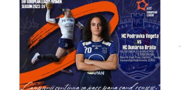 Echipa de handbal „Dunărea” Brăila a plecat în Croația pentru meciul cu Podravka Vegeta