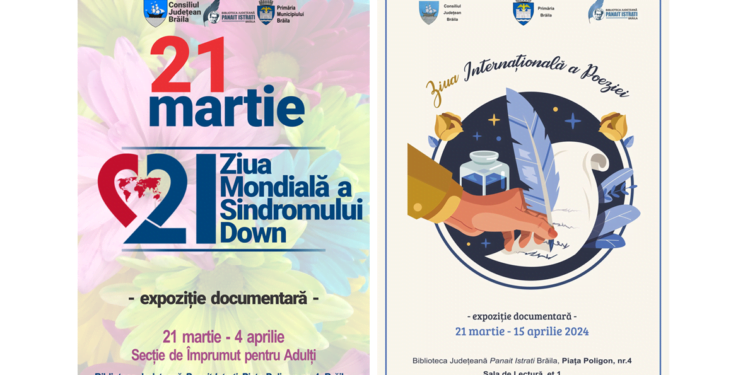 Expoziții documentare de Ziua Mondială a Poeziei și Ziua Mondială a Sindromului Down