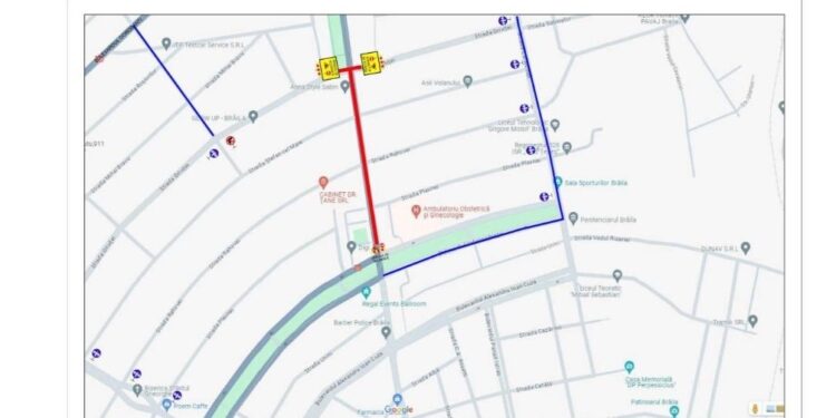 Circulație restricționată pe Strada Grivița, pe tronsonul situat între intersecția cu Strada Carantina și Strada Carpați