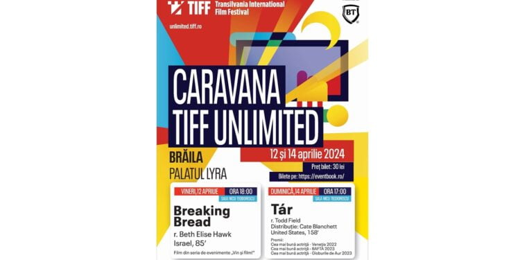 Caravana Tiff Unlimited: „Vin și film” la Palatul Culturii Brăilene „Lyra”