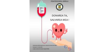 Polițiștii din cadrul Penitenciarului Brăila au donat sânge