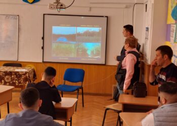 Activități ale comisarilor Gărzii de mediu la Școala Al. I. Cuza în contextul programului Săptămâna Verde