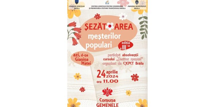 Eveniment în comuna Gemenele: mâine va avea loc Șezătoarea meşterilor populari