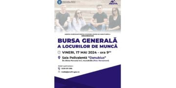 Pentru brăilenii interesați să-și găsească o slujbă: pe 17 mai se va desfășura Bursa generală a locurilor de muncă