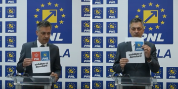 Cătălin Canciu, gest tranșant cu un afiș al alianței PSD-PNL: „La Brăila mergem doar pe galben și pe albastru”