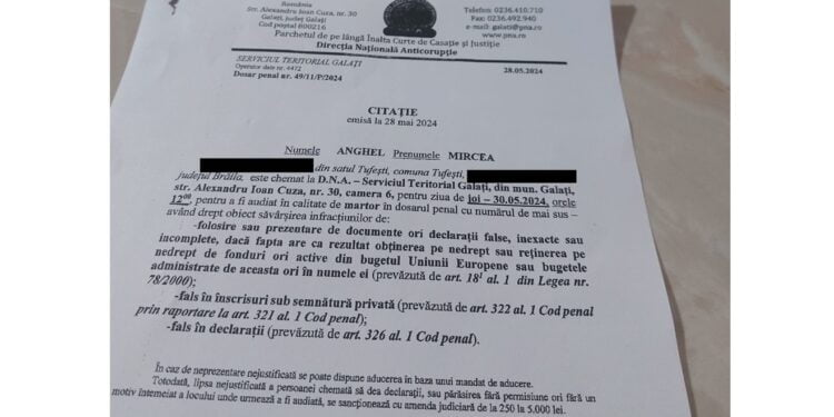 Un consilier local PSD din comuna Tufești a făcut 3 plângeri la DNA, în care îl reclamă pe primarul PSD Ion Mărgineanu