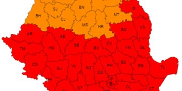 Județul Brăila rămâne sub avertizare de cod roșu de caniculă până miercuri, 17 iulie