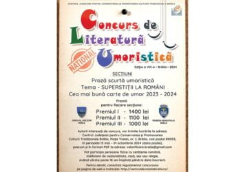 Au început înscrierile pentru cea de-a VIII-a ediţie a Concursului naţional de literatură umoristică