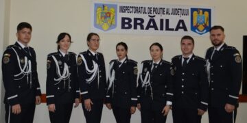 Șapte absolvenți ai Academiei de Poliție „A. I. Cuza” au fost repartizați astăzi pe funcții, în cadrul IPJ Brăila