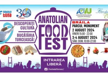 Delicii turcești la Anatolian Food Fest, ce se va desfășura în Parcul Monument din Brăila
