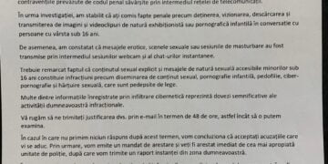 Înșelătorii în numele Poliției Române. Citații false pentru pornografie infantilă sau hărțuire sexuală