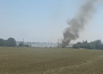 Incendiu de vegetație pe o suprafață de cca 8 ha