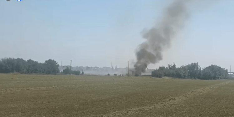 Incendiu de vegetație pe o suprafață de cca 8 ha