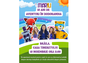 Trupa Marili sărbătorește la Brăila 10 ani de aventuri în Dodorandia