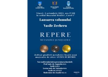 Lansare de carte la Muzeul Brăilei „Carol I”: „Repere metafizice și inițiatice”, de Vasile Zecheru 