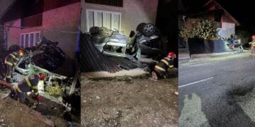 A intrat cu mașina în gardul și cutia de gaz-metan ale unui imobil din localitatea Matca, județul Galați