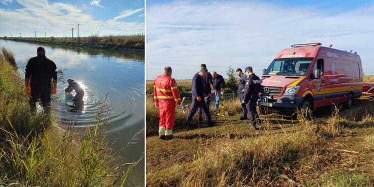 Echipa de scafandri a găsit în această dimineață trupul unui bărbat din Dudești care s-a înecat într-un canal de irigații