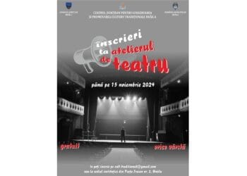 Invitație pentru brăilenii interesați: se fac înscrieri la Atelierul de teatru