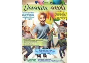 „DESENĂM EMOȚII” – atelier destinat copiilor cu vârsta de 6 – 9 ani