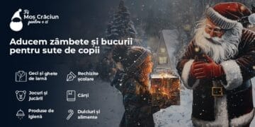 Campania Fii Moș Crăciun pentru o zi 2024 pentru copii din medii defavorizate din Brăila și alte 6 județe