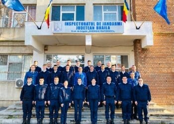 Depunerea jurământului militar de către noii jandarmi încadrați la Inspectoratul de Jandarmi Județean Brăila