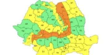 Cod galben de intensificări ale vântului în 16 decembrie, ora 10 – 17 decembrie, ora 21