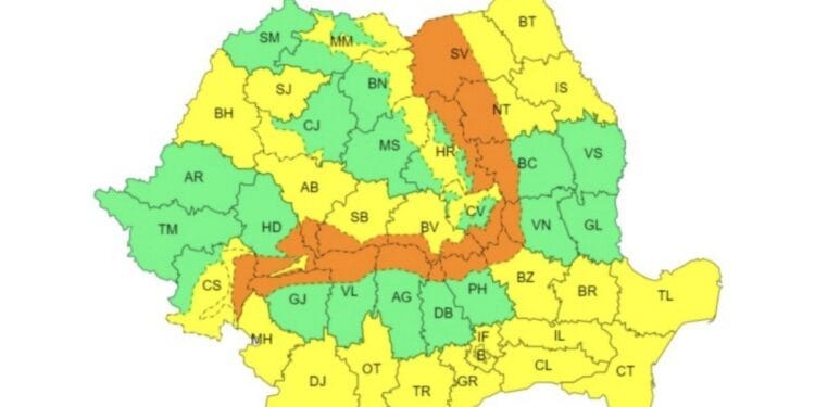 Cod galben de intensificări ale vântului în 16 decembrie, ora 10 – 17 decembrie, ora 21
