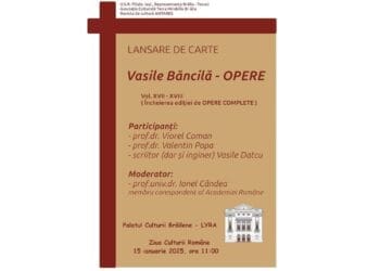 Ziua Culturii Române, marcată la Palatul Culturii Brăilene „Lyra” printr-o lansare de carte  