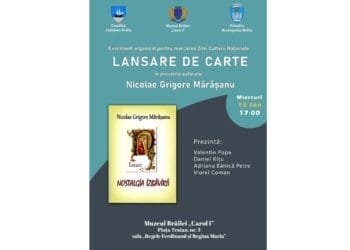 Lansare de carte la Muzeul Brăilei „Carol I”:  „Nostalgia Izbăvirii”, de Nicolae Grigore Mărășanu