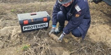 Misiune de asanare a terenului de muniție rămasă neexplodată pe raza comunei Grădiștea