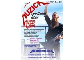 Atelierul Muzica spiritului liber – ROCK, PUNK & METAL reîncepe din februarie la Biblioteca Județeană „Panait Istrati”